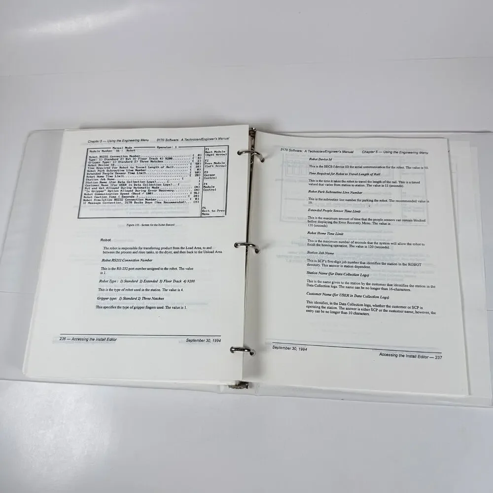 SANTA CLARA PLASTICS SCP 3170 Software Operator's Manual 1993 Vintage